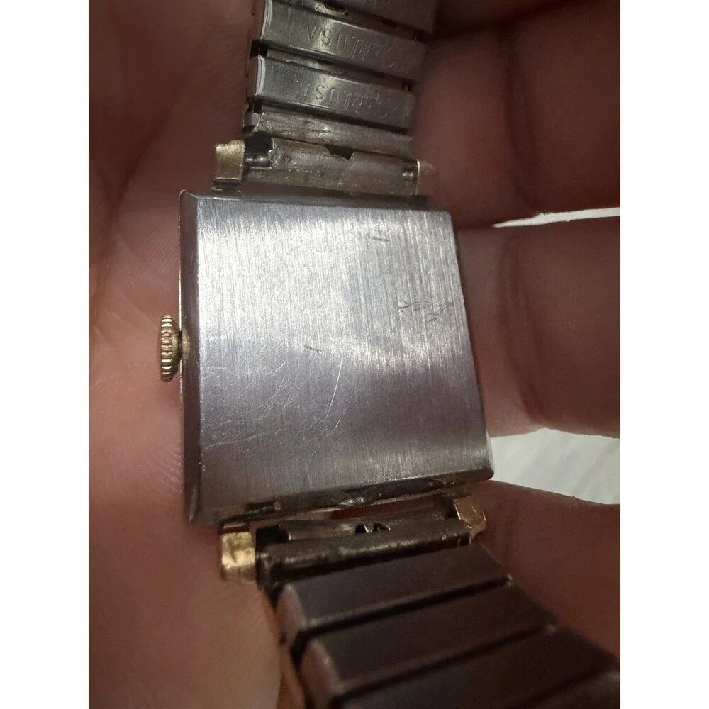 Vintage Clinton Tank Watch 30mm Mechanical Running